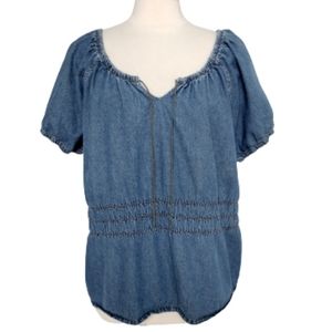 CAROLINA BLUES Top Denim 22W